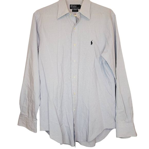 Polo Ralph Lauren mens Andrew check print button up cotton dress shirt size 15 - Picture 1 of 5